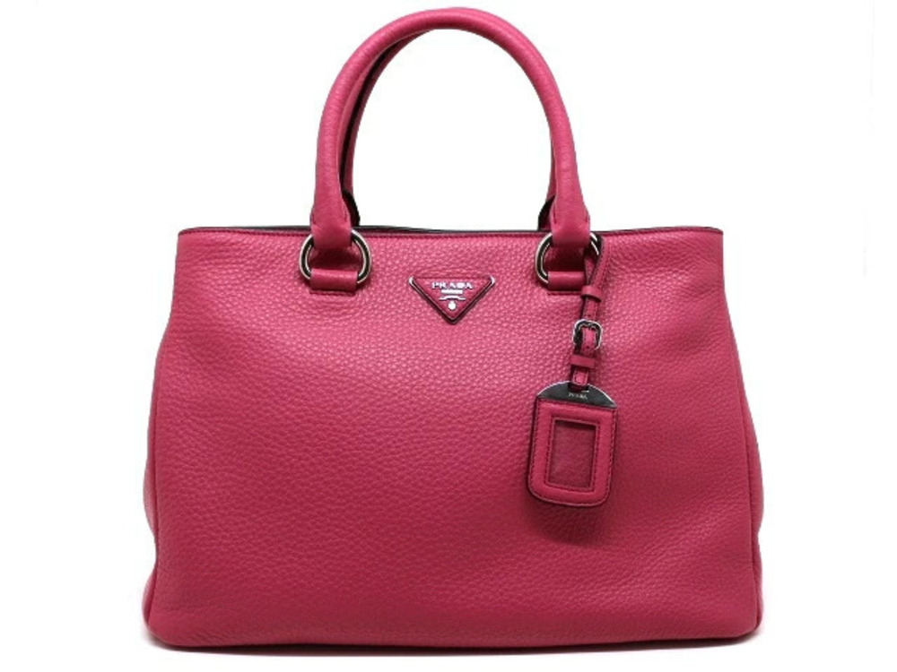 Prada Bag Handbag Shoulder Embossed Pink